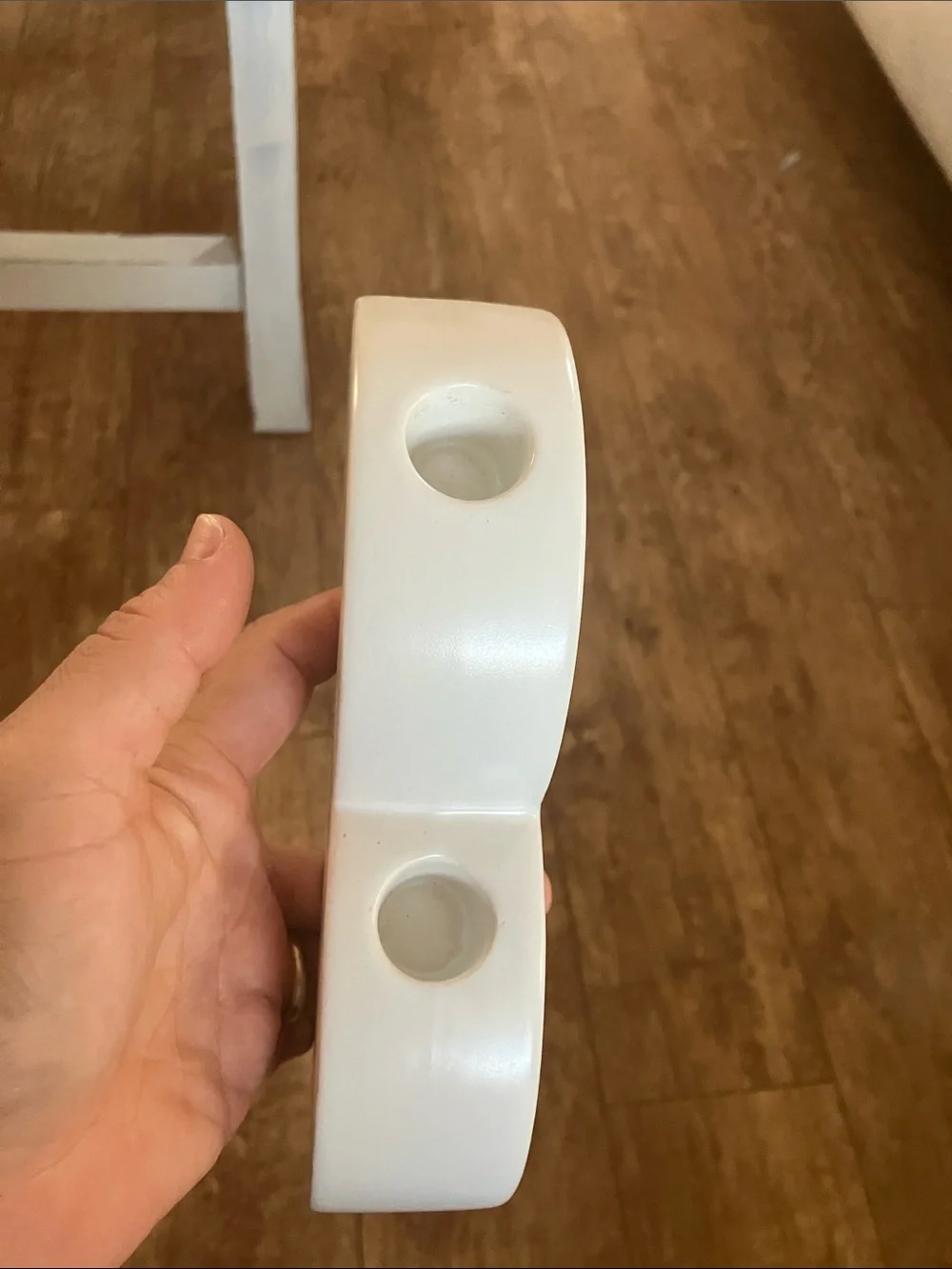 World Market White Ceramic Arch Candle Holder